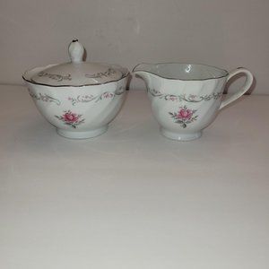 Royal Swirl Fine China Sugar and Creamer Set